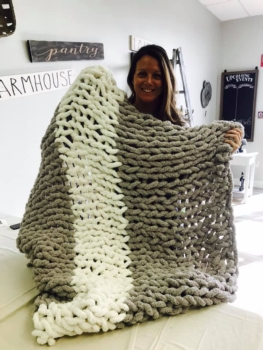 DIY Cozy Knit Chunky Blanket
