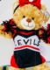 16 inch Plushie Bear with customized uniform for Devils Cheerleading.
