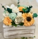 Hand dipped wood flower arrangements