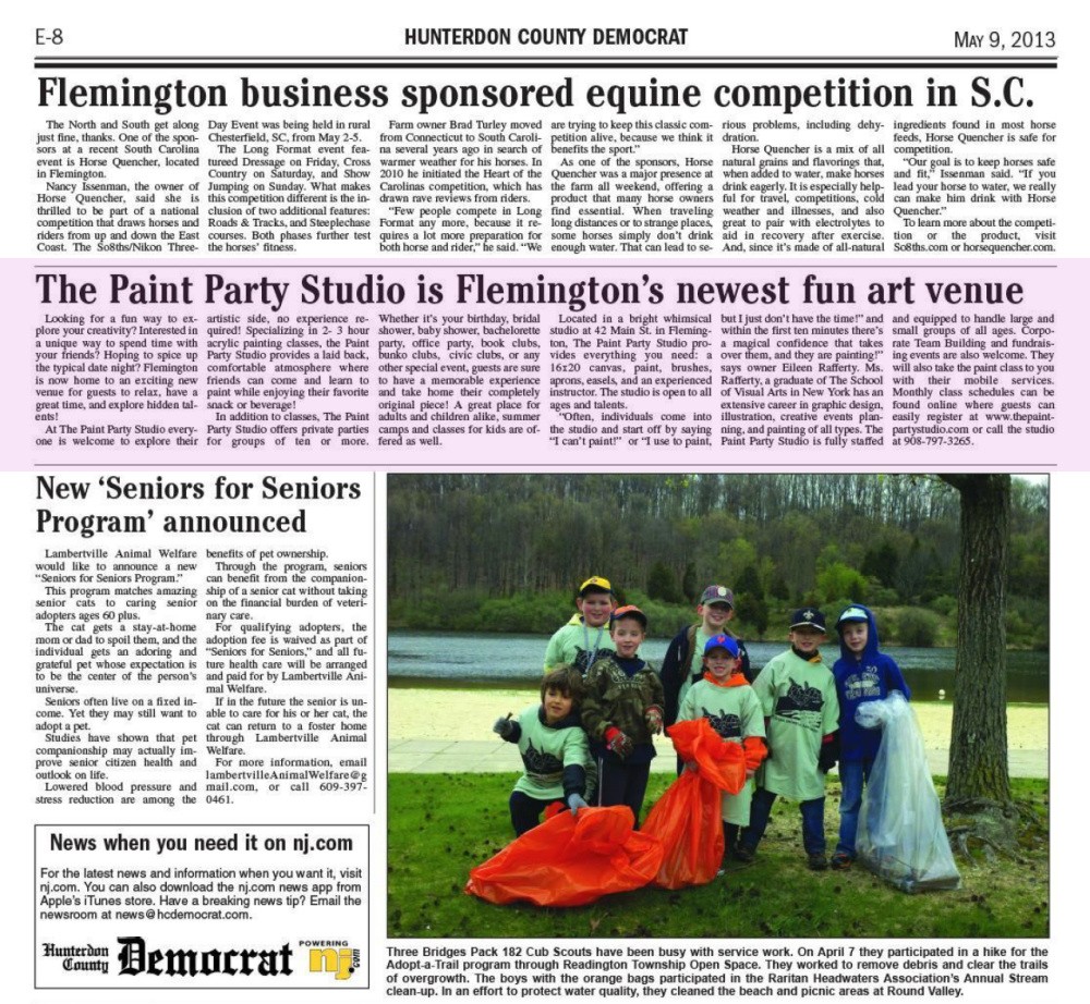 Hunterdon County Democrat Article