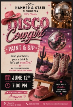 Disco Cowgirl Paint & Sip