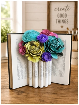 Storybook Blooms, A Book-Vase & Wood-Flower Crafting Experience
