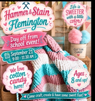 Cotton Candy Chunky Hand Knit Blanket Making        Day off from School Event