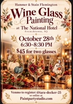 Wine Glass Painting at The National Hotel in Frenchtown