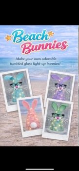 Light Up Sea Glass Beach Bunnies