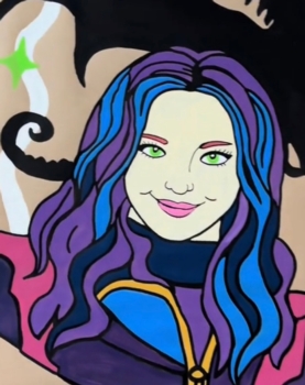 Disney Descendants Watch Party Sing a Long, Painting and Pizza