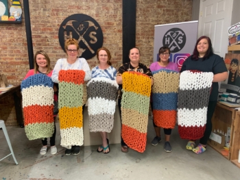 Cozy Knit Blanket WorkshopPerfect for chilly firepit evenings or on the sofa
