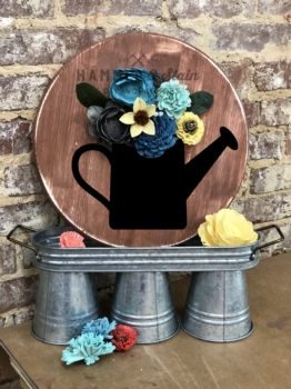 Hand Dipped Wood Flower Framed Art