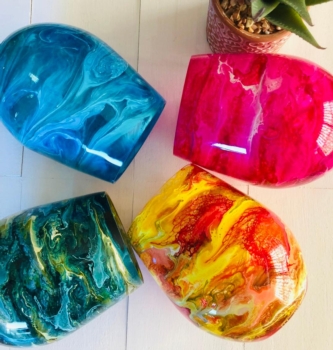 Alcohol Ink Staining Technique on Glass Workshop