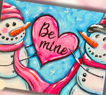 Mommy and Me Pizza and Dual Painting Valentines Event(or Daddy)