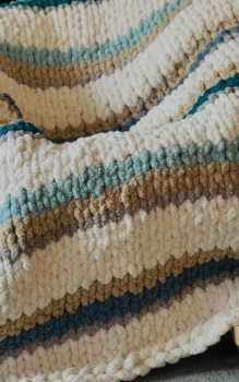 Chunky Hand Knit Blanket Making--no experience needed--