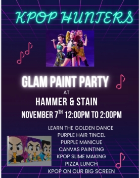 K POP Glam Party ages 5 and upDrop off Event
