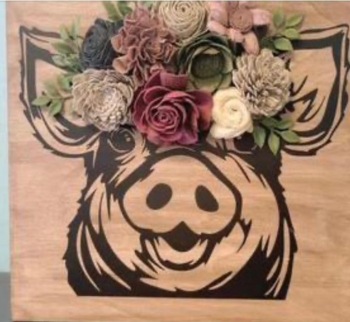 Hand Dipped Wood Flowers Framed Wall Art  Your image of choice
