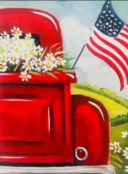 Red Spring Truck Sip and Paint