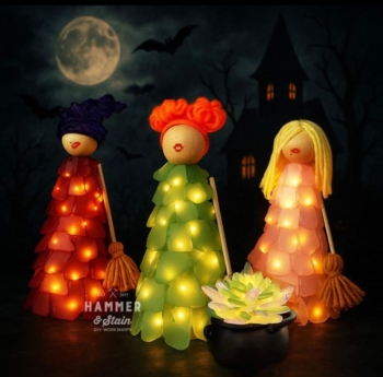 Mail Home  Kit or Pick Up Kit Sanderson Sisters Light Up Glass Trio