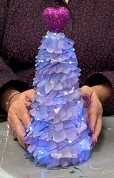 Spring Colored Sea Glass Trees