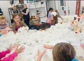 Kids Chunky Knit Scarf Making and Peppa  The Squishmello Penguin MakingDrop off Winter Workshop