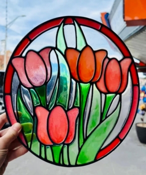Faux Stained Glass Making, choose from 12 designs