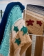 Coastal Beach Chunky Knit Blanket, choose Turtle or Starfish Design