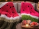 Chunky Knit Watermelon Blanket